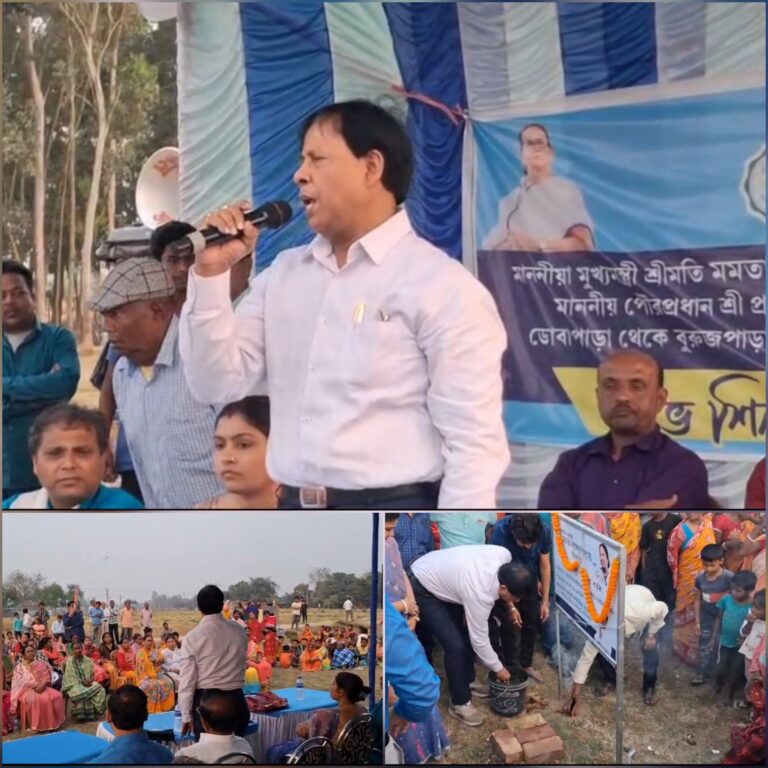 প্রায় ২ কিমি রাস্তা ও কালভার্ট নির্মাণের কাজের সূচনা গঙ্গারামপুর পৌরসভার ১০নং ওয়ার্ডে।