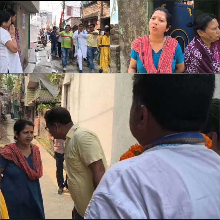 বিজেপি কাউন্সিলরের বাড়িতে গিয়ে ভোট চাইলেন আশীষ কুন্ডু।