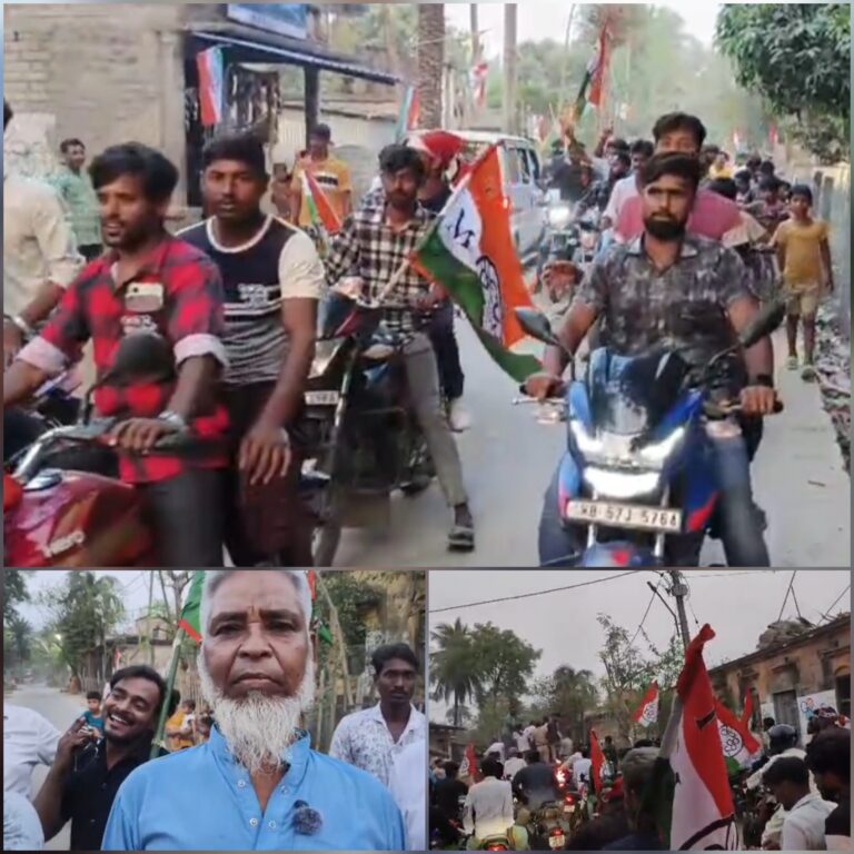 ডোমকলে শাসক শিবিরের শক্তি প্রদর্শন, হাজার বাইকের রোড শোয়ে নজর কাড়লেন হুমায়ুন কবির।