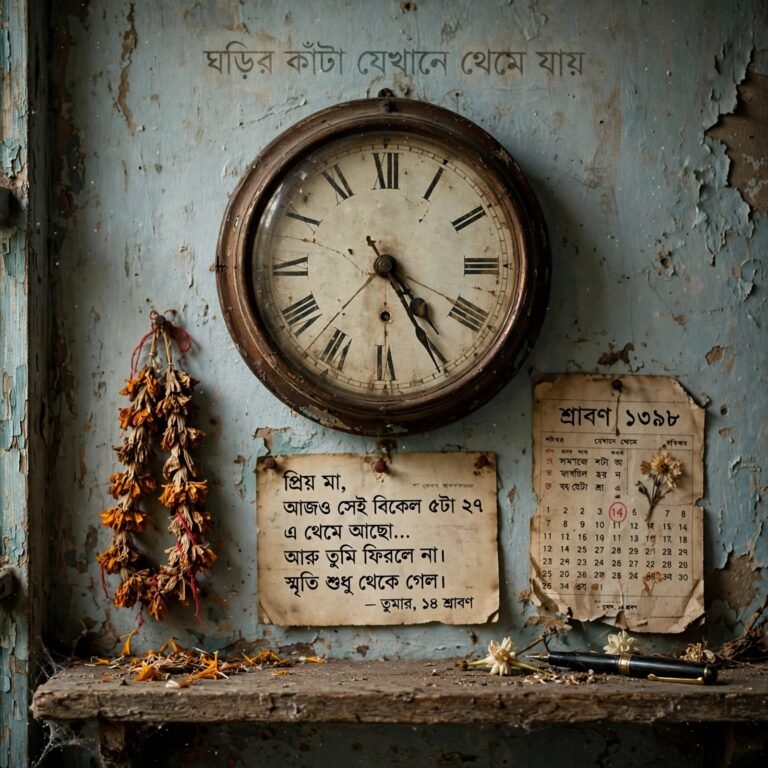 ঘড়ির কাঁটা যেখানে থেমে যায়।