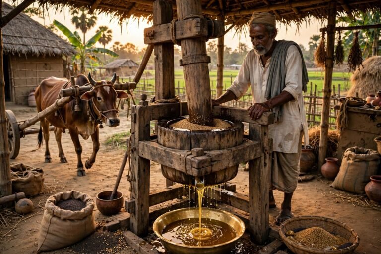 কাঠের ঘানি কি হারিয়ে যাবে? ঐতিহ্যবাহী তেল উৎপাদন, কারিগরি জ্ঞান ও গ্রামীণ অর্থনীতির বদলে যাওয়া চিত্র নিয়ে বিশেষ সাক্ষাৎকার।