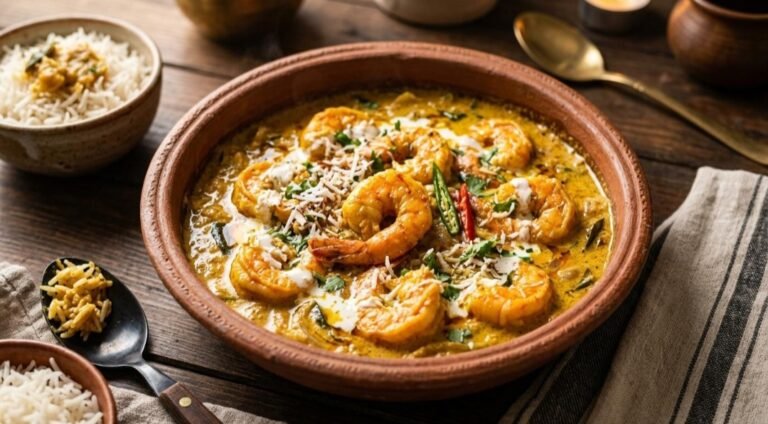 বাঙালি স্টাইলে চিংড়ি মালাইকারি তৈরির রেসিপি।