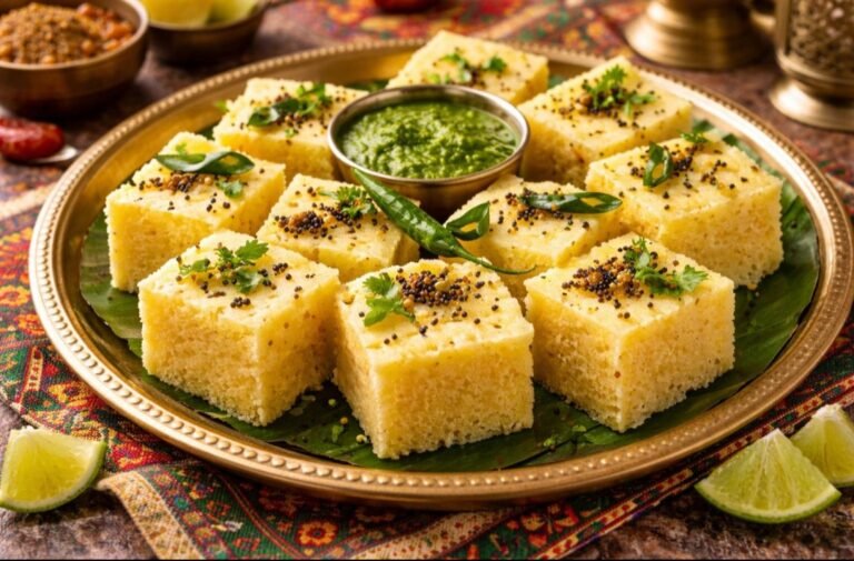 গুজরাটি স্টাইলে নরম ধোকলা তৈরির রেসিপি।